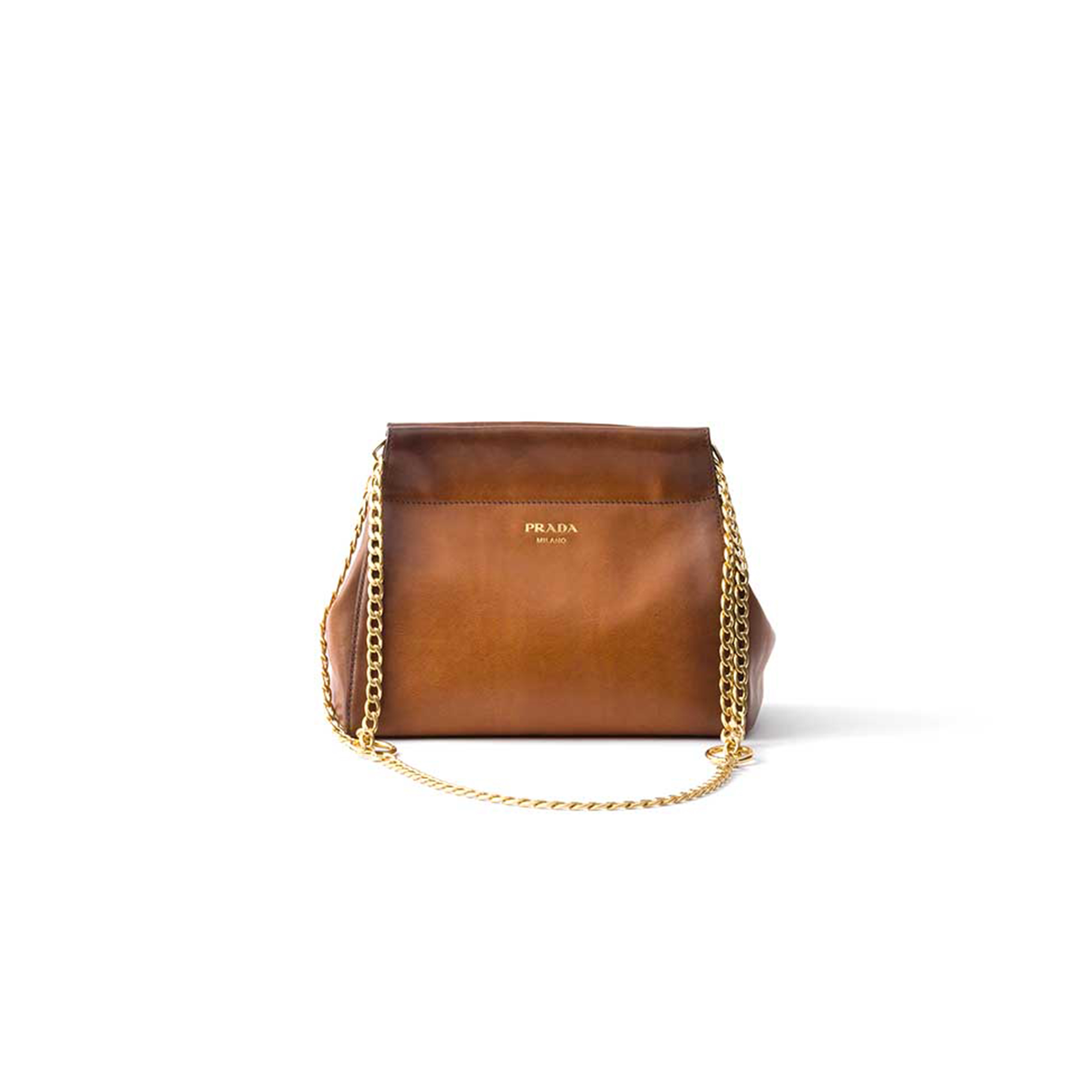 PRADA ENCHAÎNÉ MINI LEATHER BAG 1BC263 (22*18*11.5cm) 